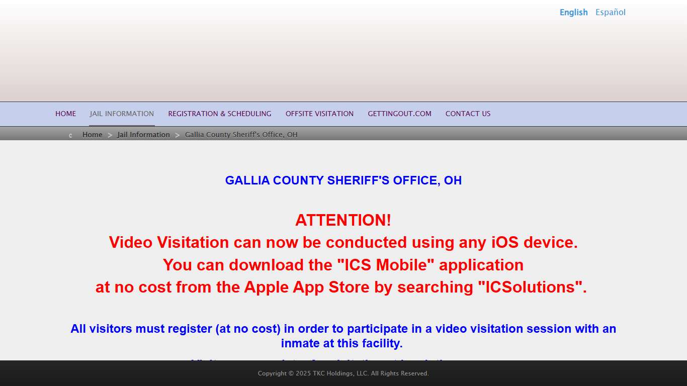 Gallia County Sheriff's Office, OH - The Visitor by ICSolutions
